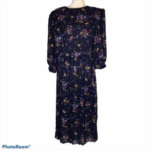 Vintage Caroline Wells Secretary Polyester Dress